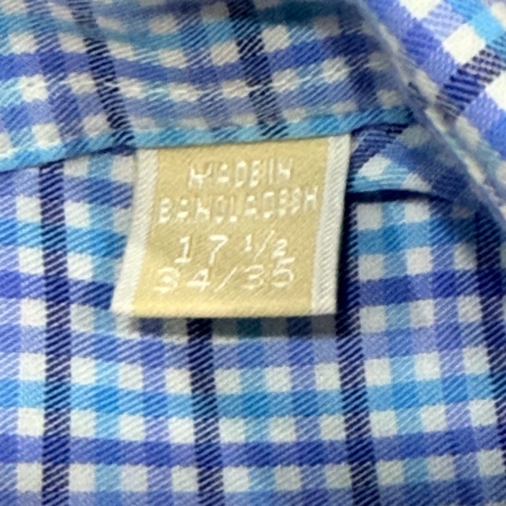Michael Kors Non Iron Dress Shirt Blue 17.5 34/35 - Picture 4 of 5